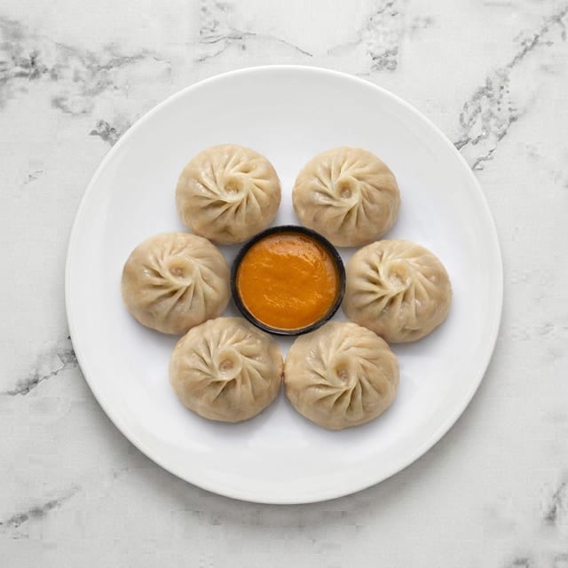 Steamed Veg Momo (6pc).
